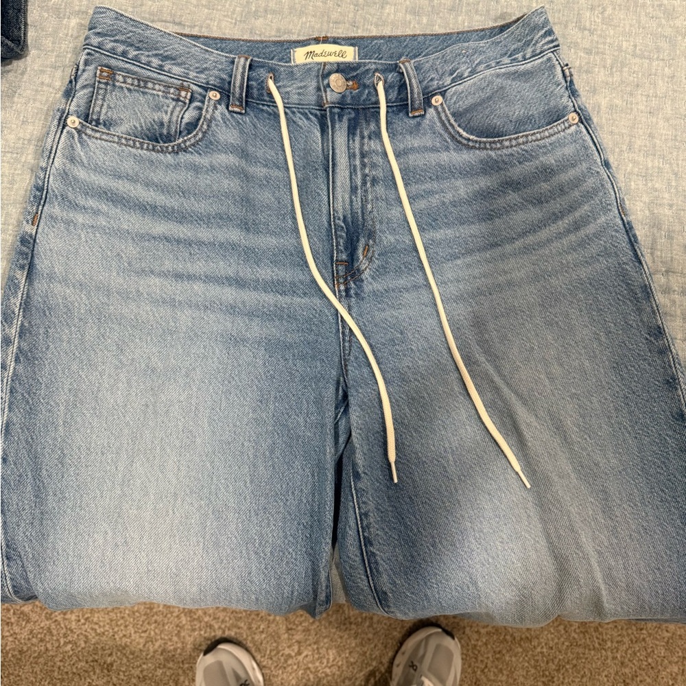 Madewell Superwide leg drawstring jeans